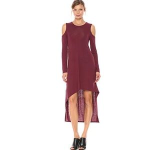BCBGMaxAzria Asymmetrical Burgundy dress